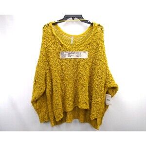 Free People Sunday Shore Womens Oversized Size L Sweater Chunky Popcorn Knit